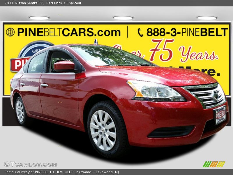 Red Brick / Charcoal 2014 Nissan Sentra SV