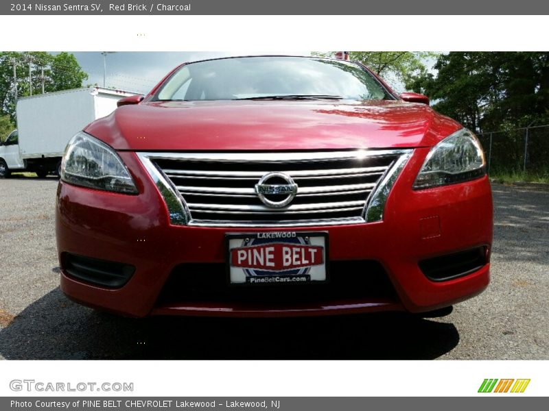 Red Brick / Charcoal 2014 Nissan Sentra SV