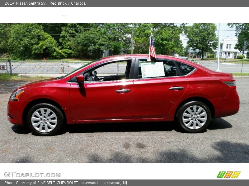 Red Brick / Charcoal 2014 Nissan Sentra SV