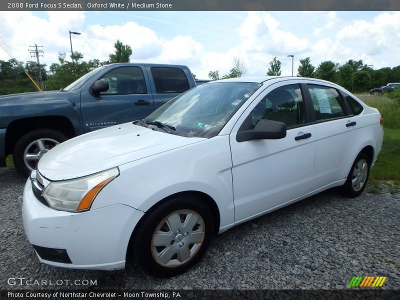 Oxford White / Medium Stone 2008 Ford Focus S Sedan