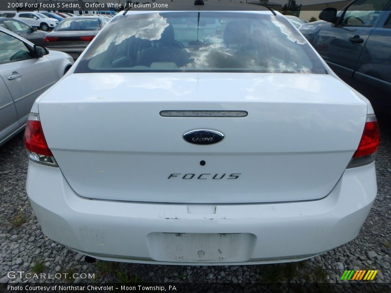 Oxford White / Medium Stone 2008 Ford Focus S Sedan