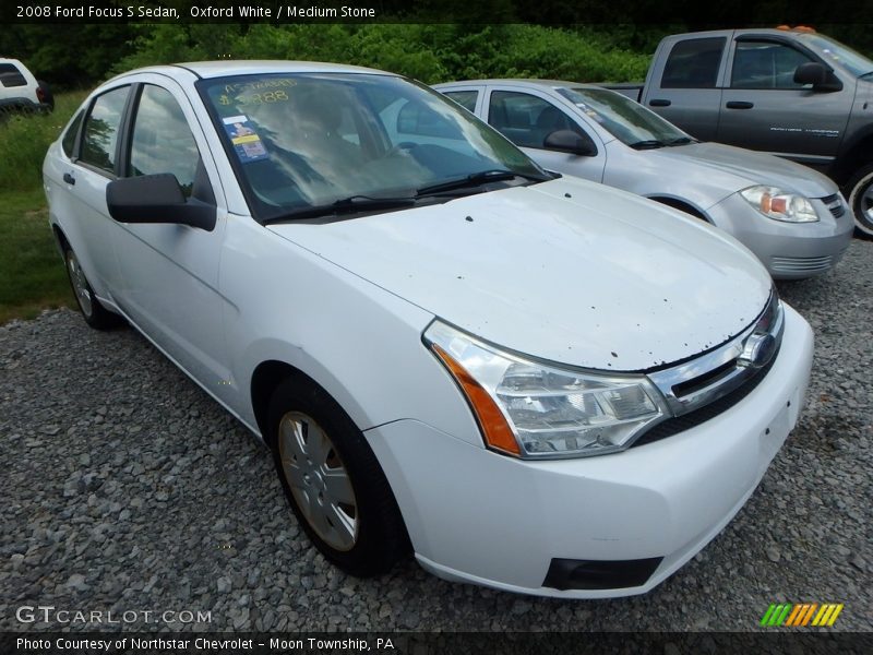 Oxford White / Medium Stone 2008 Ford Focus S Sedan
