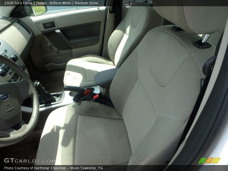 Oxford White / Medium Stone 2008 Ford Focus S Sedan