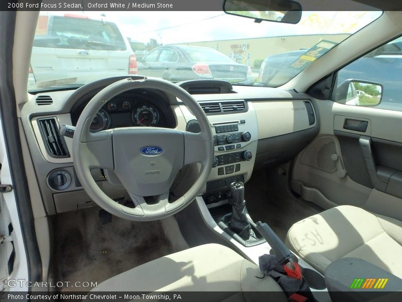 Oxford White / Medium Stone 2008 Ford Focus S Sedan