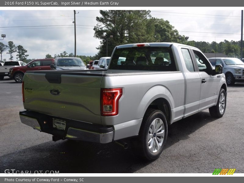 Ingot Silver / Medium Earth Gray 2016 Ford F150 XL SuperCab