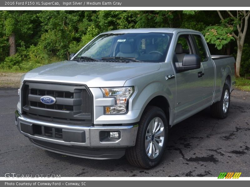 Ingot Silver / Medium Earth Gray 2016 Ford F150 XL SuperCab