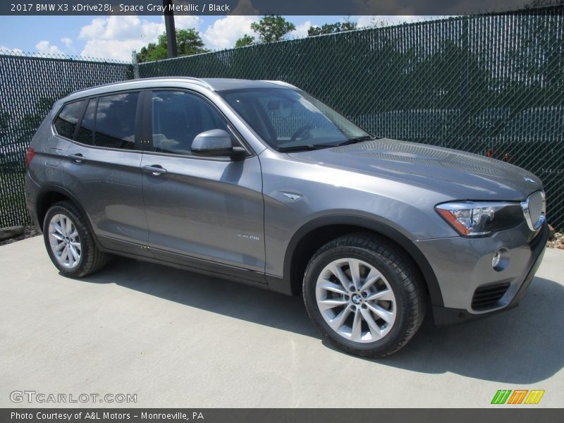 Space Gray Metallic / Black 2017 BMW X3 xDrive28i