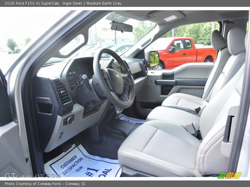 Ingot Silver / Medium Earth Gray 2016 Ford F150 XL SuperCab