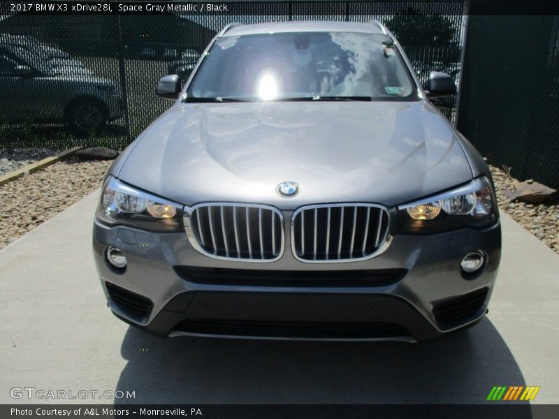 Space Gray Metallic / Black 2017 BMW X3 xDrive28i