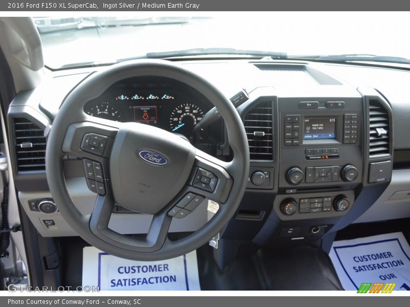 Ingot Silver / Medium Earth Gray 2016 Ford F150 XL SuperCab