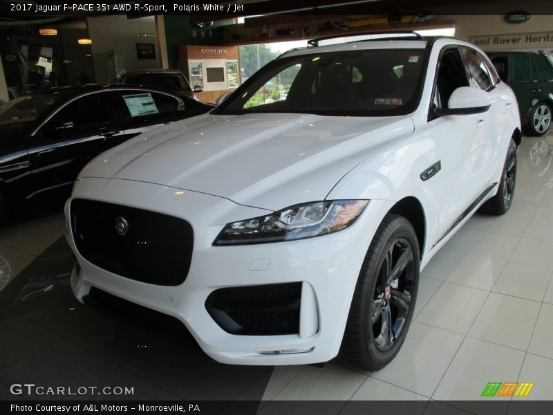 Polaris White / Jet 2017 Jaguar F-PACE 35t AWD R-Sport