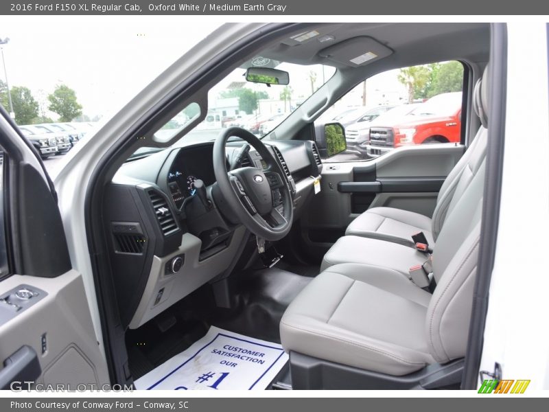 Oxford White / Medium Earth Gray 2016 Ford F150 XL Regular Cab