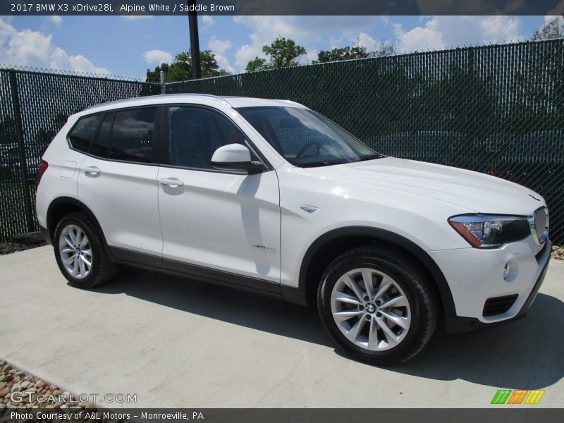 Front 3/4 View of 2017 X3 xDrive28i
