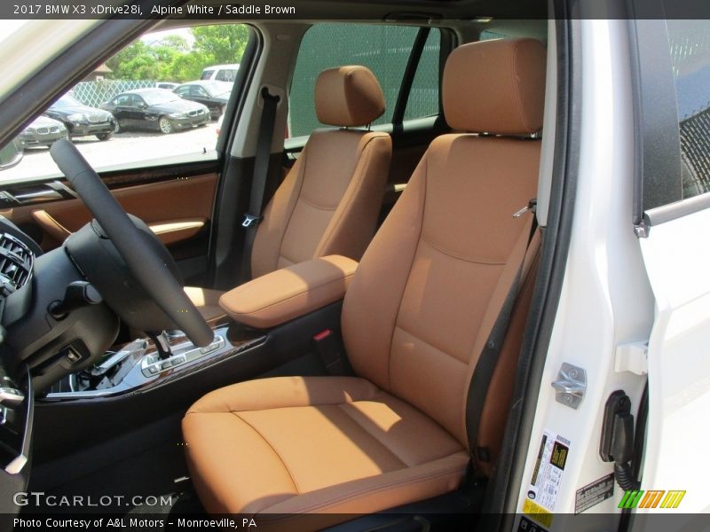  2017 X3 xDrive28i Saddle Brown Interior