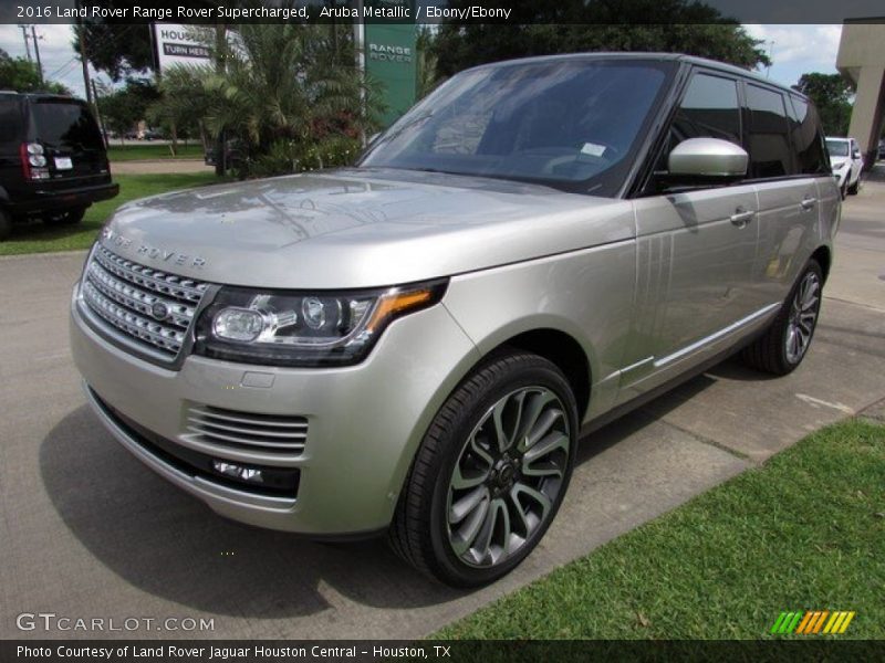 Aruba Metallic / Ebony/Ebony 2016 Land Rover Range Rover Supercharged