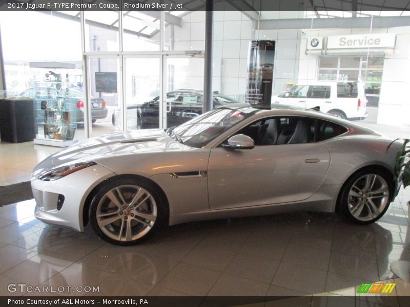 Rhodium Silver / Jet 2017 Jaguar F-TYPE Premium Coupe