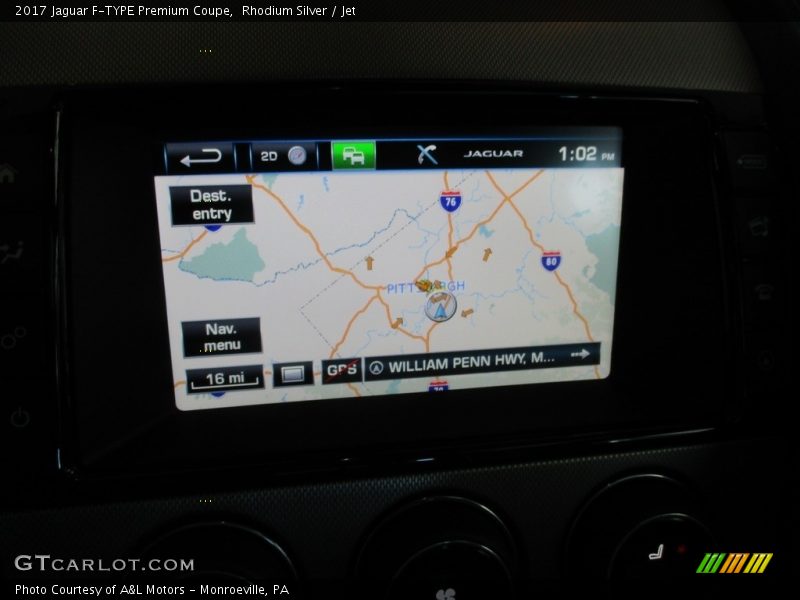 Rhodium Silver / Jet 2017 Jaguar F-TYPE Premium Coupe