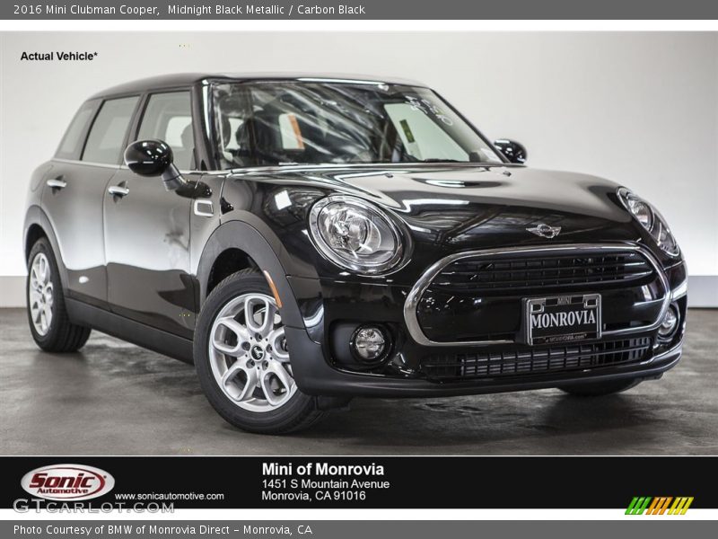 Midnight Black Metallic / Carbon Black 2016 Mini Clubman Cooper