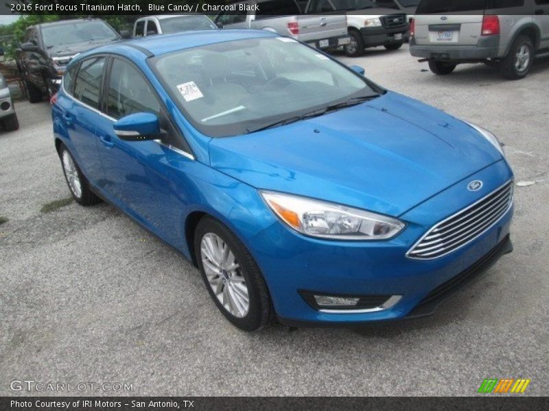 Blue Candy / Charcoal Black 2016 Ford Focus Titanium Hatch