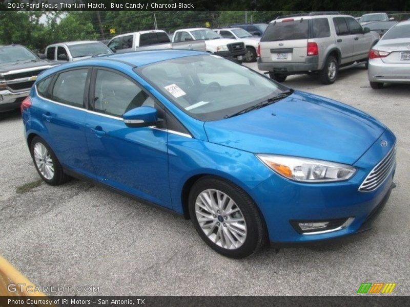 Blue Candy / Charcoal Black 2016 Ford Focus Titanium Hatch