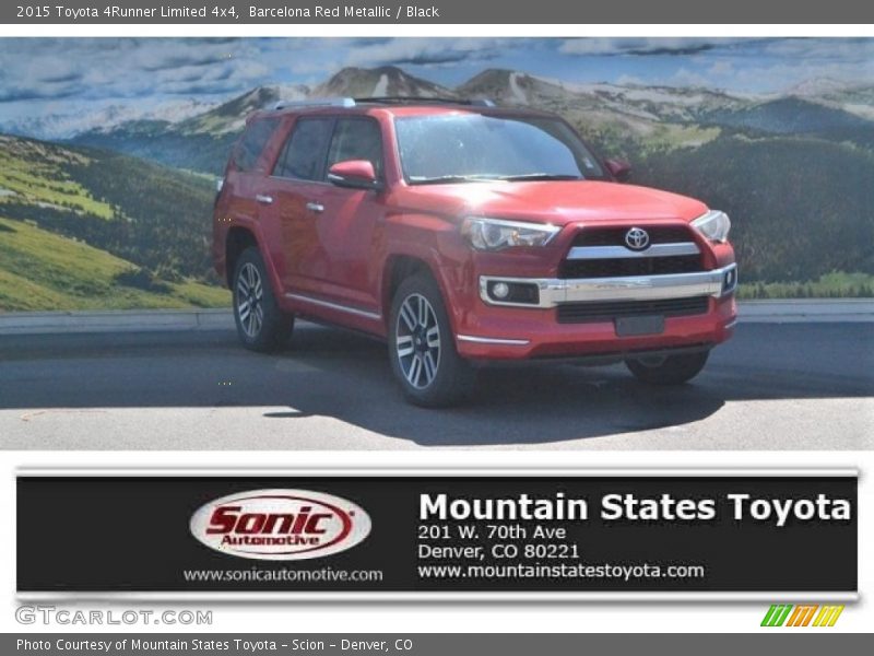 Barcelona Red Metallic / Black 2015 Toyota 4Runner Limited 4x4