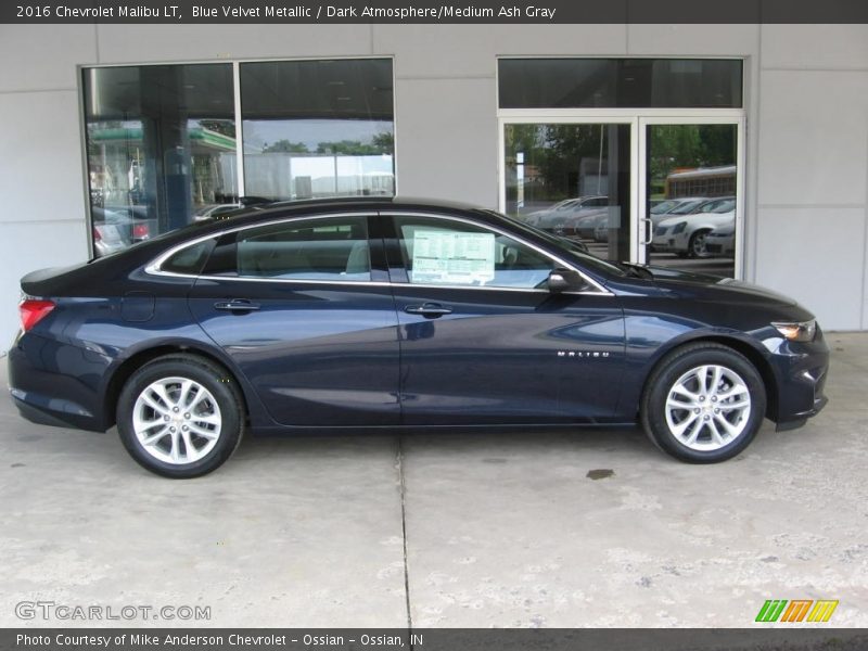 Blue Velvet Metallic / Dark Atmosphere/Medium Ash Gray 2016 Chevrolet Malibu LT