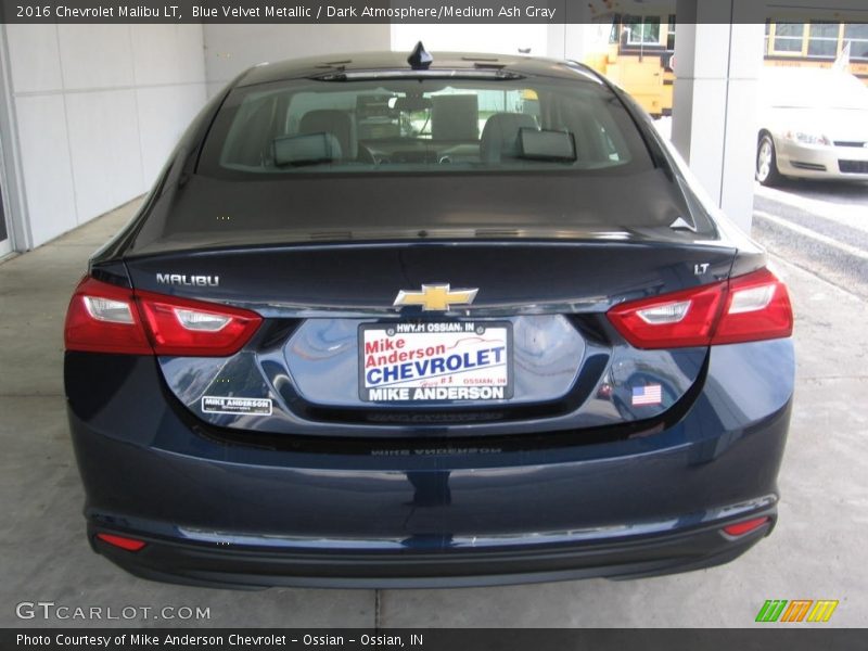 Blue Velvet Metallic / Dark Atmosphere/Medium Ash Gray 2016 Chevrolet Malibu LT