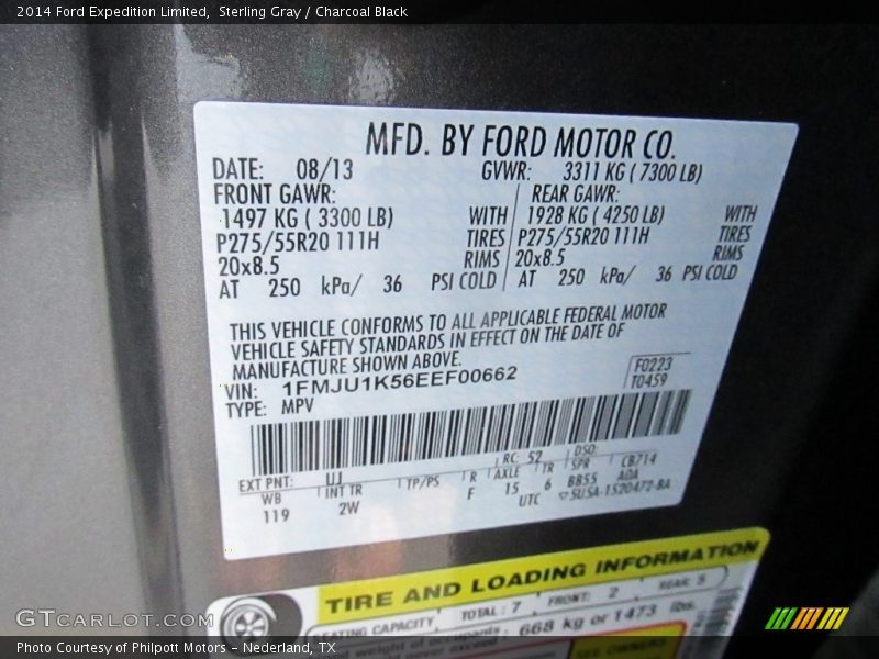Sterling Gray / Charcoal Black 2014 Ford Expedition Limited