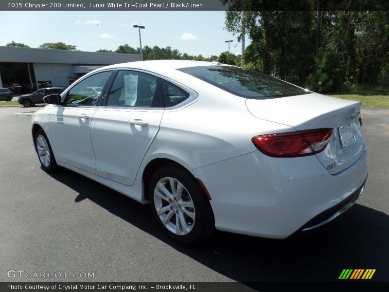 Lunar White Tri-Coat Pearl / Black/Linen 2015 Chrysler 200 Limited