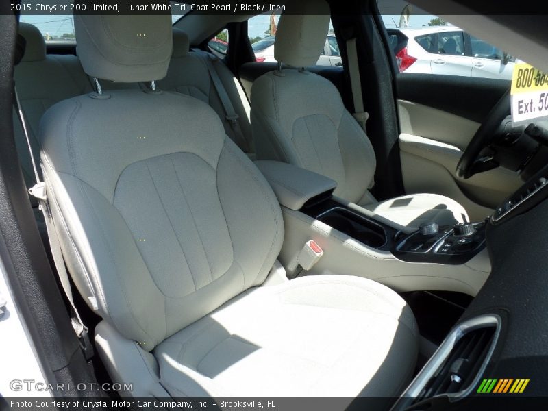 Lunar White Tri-Coat Pearl / Black/Linen 2015 Chrysler 200 Limited