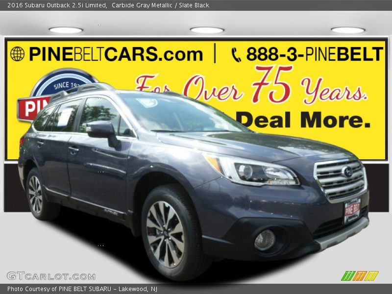 Carbide Gray Metallic / Slate Black 2016 Subaru Outback 2.5i Limited