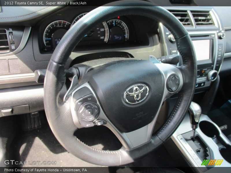 Super White / Black/Ash 2012 Toyota Camry SE