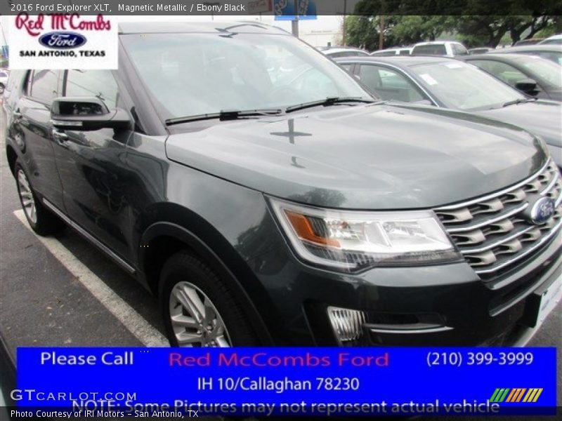 Magnetic Metallic / Ebony Black 2016 Ford Explorer XLT
