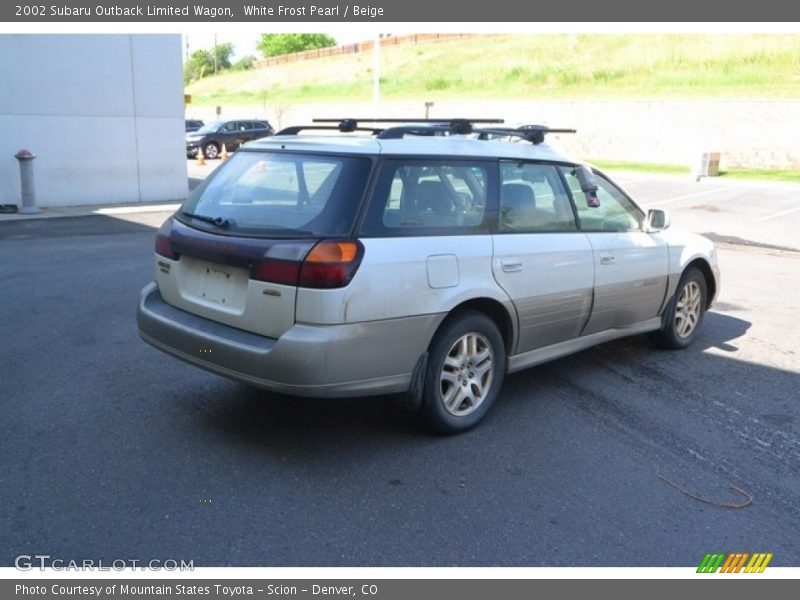 White Frost Pearl / Beige 2002 Subaru Outback Limited Wagon