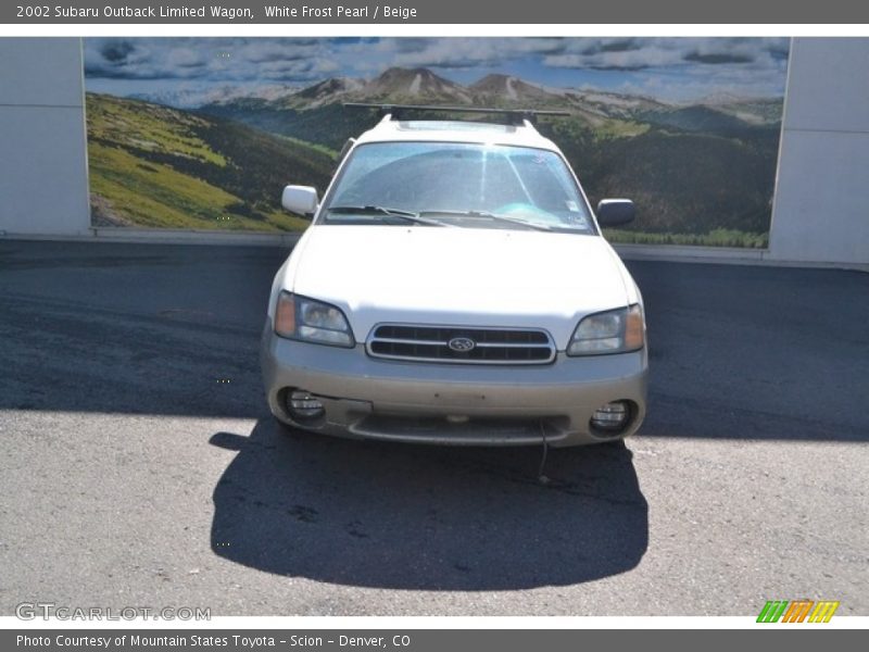 White Frost Pearl / Beige 2002 Subaru Outback Limited Wagon