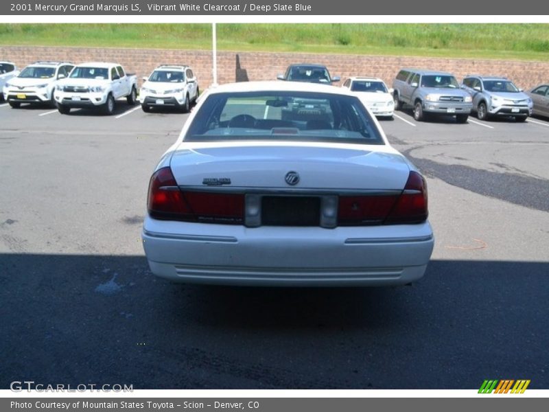 Vibrant White Clearcoat / Deep Slate Blue 2001 Mercury Grand Marquis LS