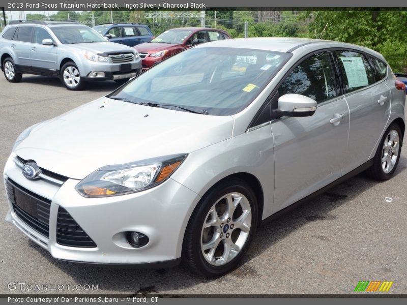 Ingot Silver / Charcoal Black 2013 Ford Focus Titanium Hatchback