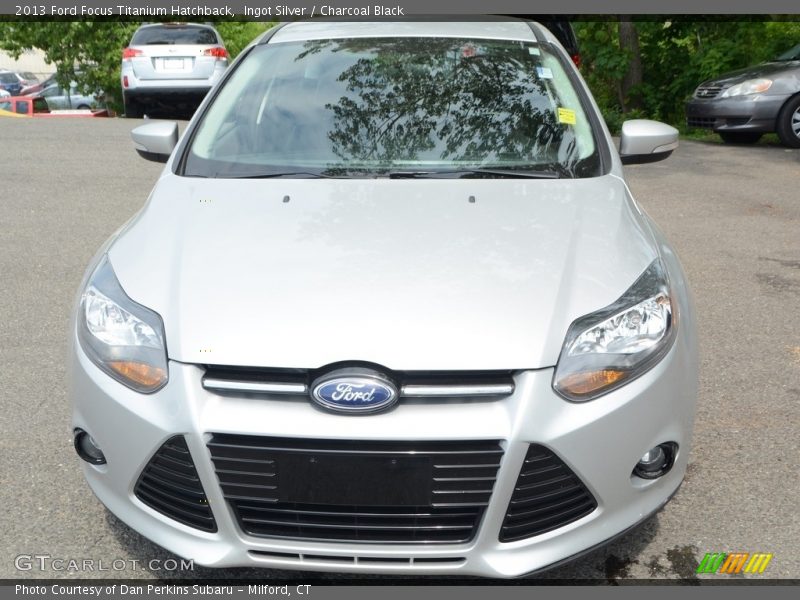 Ingot Silver / Charcoal Black 2013 Ford Focus Titanium Hatchback
