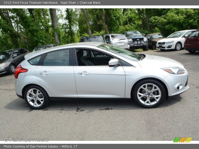 Ingot Silver / Charcoal Black 2013 Ford Focus Titanium Hatchback