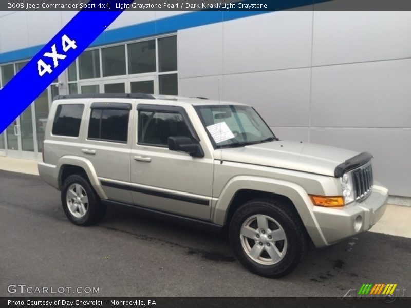 Light Graystone Pearl / Dark Khaki/Light Graystone 2008 Jeep Commander Sport 4x4