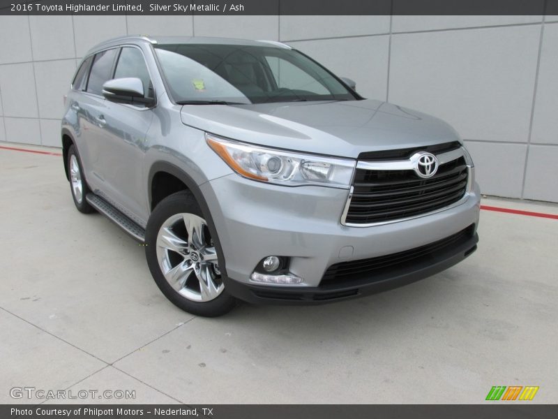 Silver Sky Metallic / Ash 2016 Toyota Highlander Limited