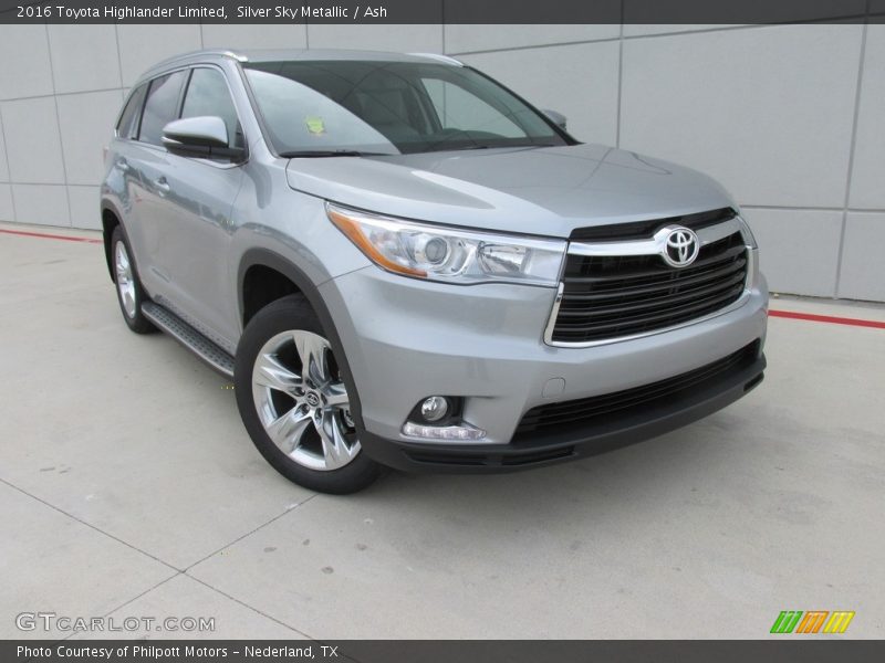 Silver Sky Metallic / Ash 2016 Toyota Highlander Limited