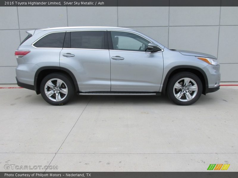 Silver Sky Metallic / Ash 2016 Toyota Highlander Limited