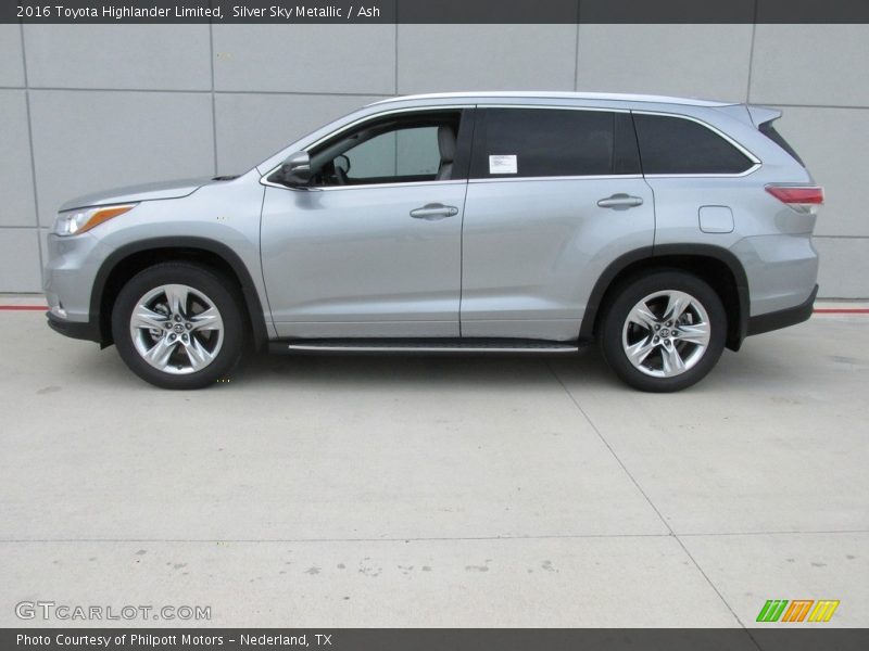 Silver Sky Metallic / Ash 2016 Toyota Highlander Limited