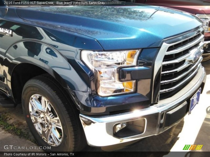 Blue Jeans / Medium Earth Gray 2016 Ford F150 XLT SuperCrew