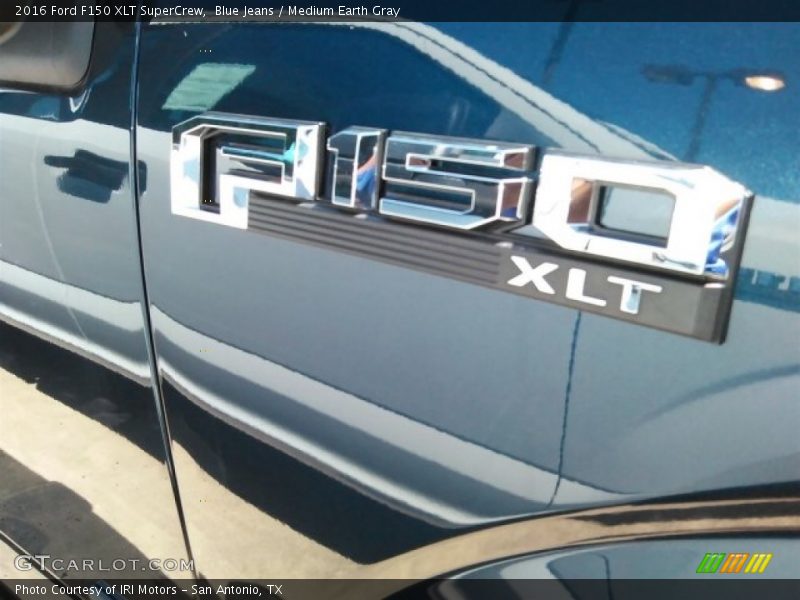 Blue Jeans / Medium Earth Gray 2016 Ford F150 XLT SuperCrew
