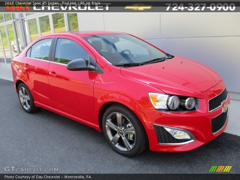 Red Hot / RS Jet Black 2016 Chevrolet Sonic RS Sedan