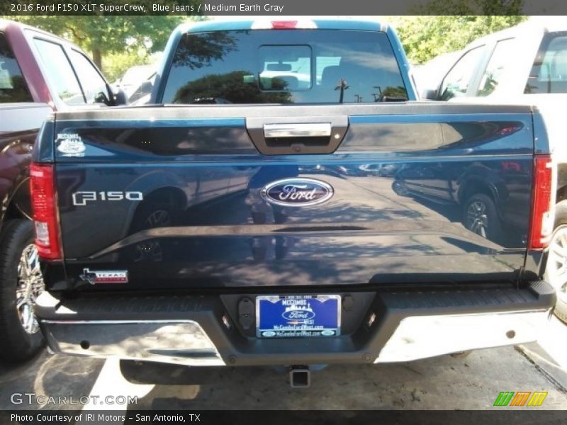 Blue Jeans / Medium Earth Gray 2016 Ford F150 XLT SuperCrew
