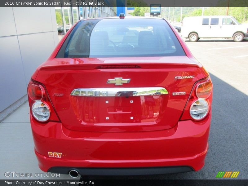 Red Hot / RS Jet Black 2016 Chevrolet Sonic RS Sedan