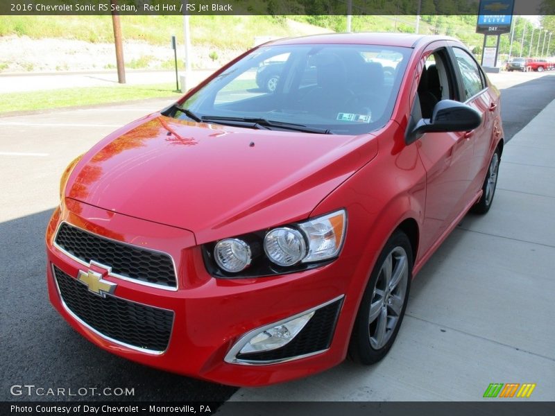 Red Hot / RS Jet Black 2016 Chevrolet Sonic RS Sedan